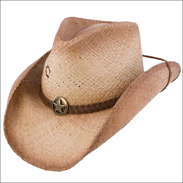 cowboy hat with horseshoe brand