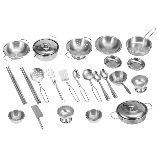 Juego de Utensilios de Cocina ANGGREK Acero Inoxidable 16 Piezas Plateado