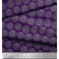 thumbnail image 2 of Soimoi Purple Georgette Viscose Fabric Spiral & Stripe Geometric Fabric Prints By Yard 42 Inch Wide, 2 of 3