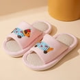 thumbnail image 2 of Karoyedx Kids House Slippers Boys Kids House Slippers Girl's Fuzzy Fluffy Slippers Cross Band Shoes Slides for Girls Fur Flip Flop Open Toe Slippers Pink Size,4, 2 of 9