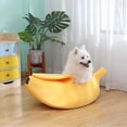thumbnail image 4 of Cama para gatos tipo plátano, casa divertida, bonita y acogedora, nido para gatos, comodidad cálida, lavable suave, 4 of 5