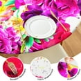 thumbnail image 4 of Round Fitted Tablecloth with Elastic Edges Fits 36"-44" Round Tables Pioneer Colorful Floral Waterproof Table Cover Washable Indoor and Outdoor for Party Kitchen Dinner Banquet Patio Picnic, 4 of 7