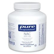 Pure Encapsulations NAC 600 mg | N-Acetyl Cysteine Amino Acid Supplement for Lung and Immune Support, Liver, Antioxidants, and Free Radicals* | 360 Capsules