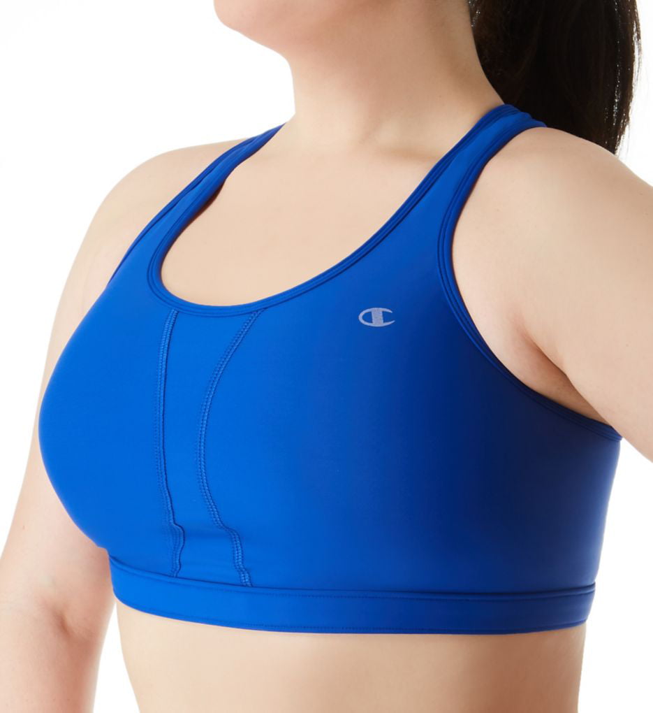 CHAMPION Plus Size VENTED Compression Sports Bra 6632 White 2X *New w/STAINS 