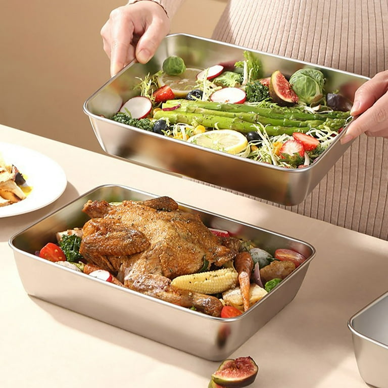 Stainless Steel Food Storage Container with Lid - Large Capacity