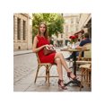 thumbnail image 6 of BLISSFUL STEP Round Toe Lace Up Mesh Stiletto Heel Sandals for Women Burgundy (Size 7.5), 6 of 7