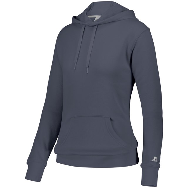 Russell Athletic Womens Lightweight Hooded Sweatshirt, XL, Black Heather