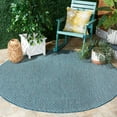 thumbnail image 2 of Safavieh Courtyard Blair Checkered Indoor/Outdoor Area Rug, Turquoise/Light Gray, 7'10" x 7'10" Round, 2 of 10