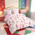 thumbnail image 2 of Manfei Merry Xmas 7 Pieces Full Size Bedding Sets,Farmhouse Santa Claus Full Size Bed in a Bag,Pink Reversible, 2 of 7