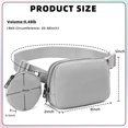 thumbnail image 3 of HAHDAXIA HVJCEZ Sacs Banane pour Femmes Hommes, Sac de Taille Mode Mini Bandoulière Ajustable pour Course, Randonnée et Voyage, a_Gray, Petit, 3 of 6