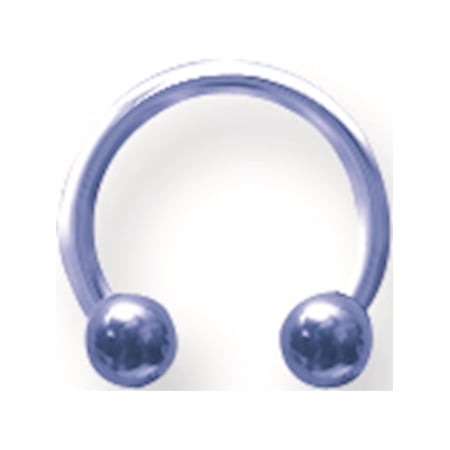 Solid Titanium Circ BB 18G (1mm) 5/16 (8mm) Dia w 3mm Balls Cobalt Blue Titanium