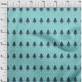 thumbnail image 2 of oneOone Silk Tabby Turquoise Blue Fabric Tree & Geometric Block Sewing Material Print Fabric By The Yard 42 Inch Wide, 2 of 4