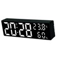 thumbnail image 1 of Reloj digital con temperatura Sunnimix Despertador En blanco y negro, 1 of 8