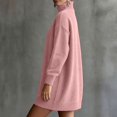 thumbnail image 4 of Edvintorg Long Sweaters for Women Turtleneck Long Sleeve Ribbed Knitted Tops with Side Buttons Business Casual Fall Sweater Plus Size, 4 of 8