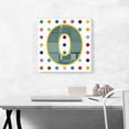 thumbnail image 2 of ARTCANVAS Fun Polka Dots Number 0 Zero Numeral Canvas Art Print - Size: 18" x 18" (0.75" Deep), 2 of 9
