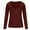 Wine, variant on Yuyuzo Ribbed Knit Tops for Women Fall Winter Casual Scoop Neck Long Sleeve Base Layer Underscrubs