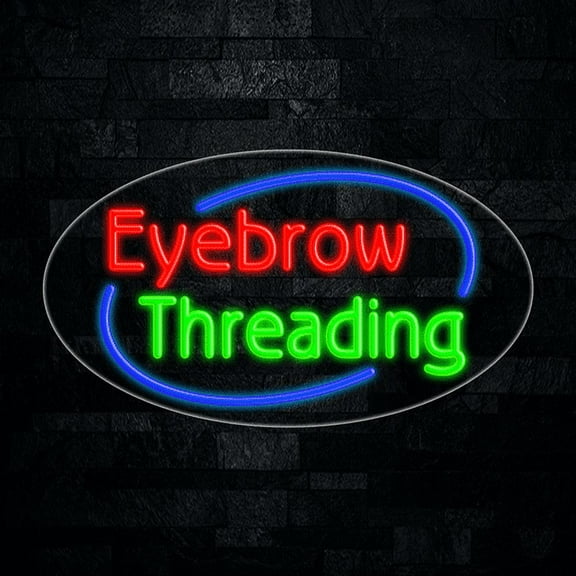 Eyebrow Threading LED Neon Sign 28"L x 16"H #34585