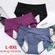 thumbnail image 2 of Ropa interior fisiológica triangular menstrual a prueba de fugas en la parte delantera y trasera de malla transpirable para mujeres con cintura alta y talla grande, 2 of 6