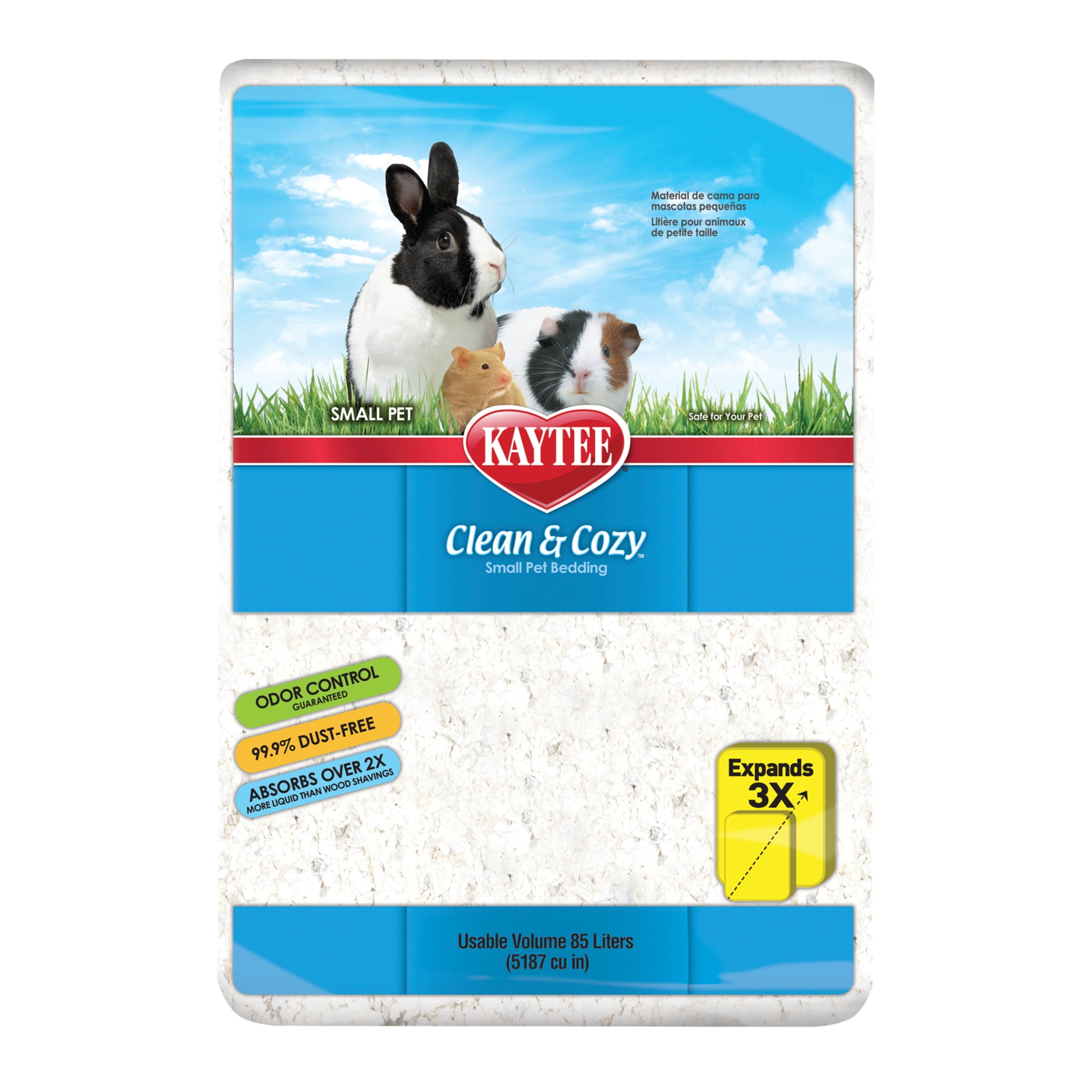 (2 pack) Kaytee Clean & Cozy White Small Animal Pet Bedding 85 Liters