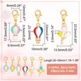 thumbnail image 2 of 2Sets 36 Pcs Hot Air Balloon Pendant Stitch Markers Enamel Crochet Stitch Marker Removable Lobster Claw Clasps Locking Stitch Marker for Knitting Weaving Sewing Jewelry Making, 2 of 6