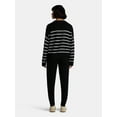 thumbnail image 2 of Time and Tru Women's Striped Sweater and Jogger Pants Set, Sizes XS-XXXL, 2 of 4