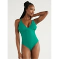 thumbnail image 2 of Time and Tru Women's and Plus Ribbed One Piece Swimsuit, Sizes S-3X, 2 of 6