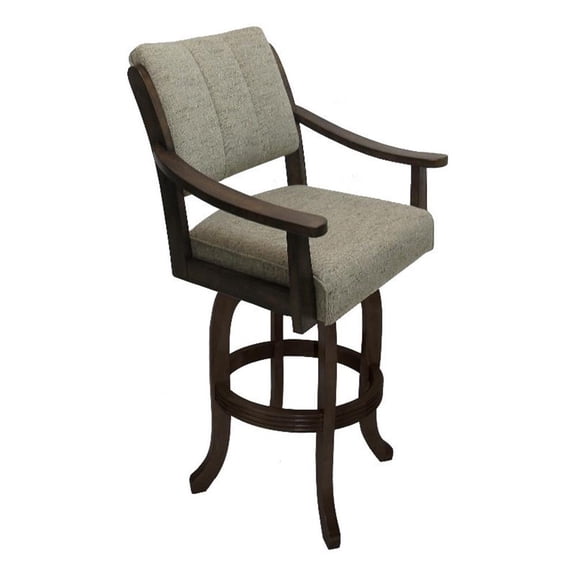 Casa MelinaCounter26"SolidWoodBarStool-Hemsath Driftwood Brown on New Brown