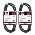 thumbnail image 1 of Cable de extensión EP, paquete de 2 unidades, 1,8 m, negro, exterior, 16/3 SJTW 13A UL, 1 of 8
