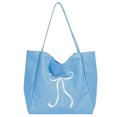 thumbnail image 4 of Bolso Hombro Mujer Arco Tote Moda Lona para Viajes Al Aire Libre Púrpura, 4 of 4