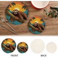 thumbnail image 4 of GZHJMY Sloth Trivets Pot Holders Set of 2 Decoration Potholders Pure Cotton Thread Weave Trivets, Coasters, Placemats, Spoon Rest for Cooking for Kitchen Pans Bowl Teapot, 4 of 7