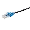 thumbnail image 2 of Monoprice Cat6A Ethernet Network Patch Cable - 25 Feet - Black (10 Pack) Snagless RJ45, Stranded, 550Mhz, UTP, Pure Bare Copper Wire, 10G, 30AWG - SlimRun Series, 2 of 5