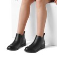 thumbnail image 6 of Rexoro Girls Ankle Boots Star Perforated Round Toe Low Heel Short Booties with Side Zipper for Toddler Little Kid Big Kid School Daily Wear, 6 of 7