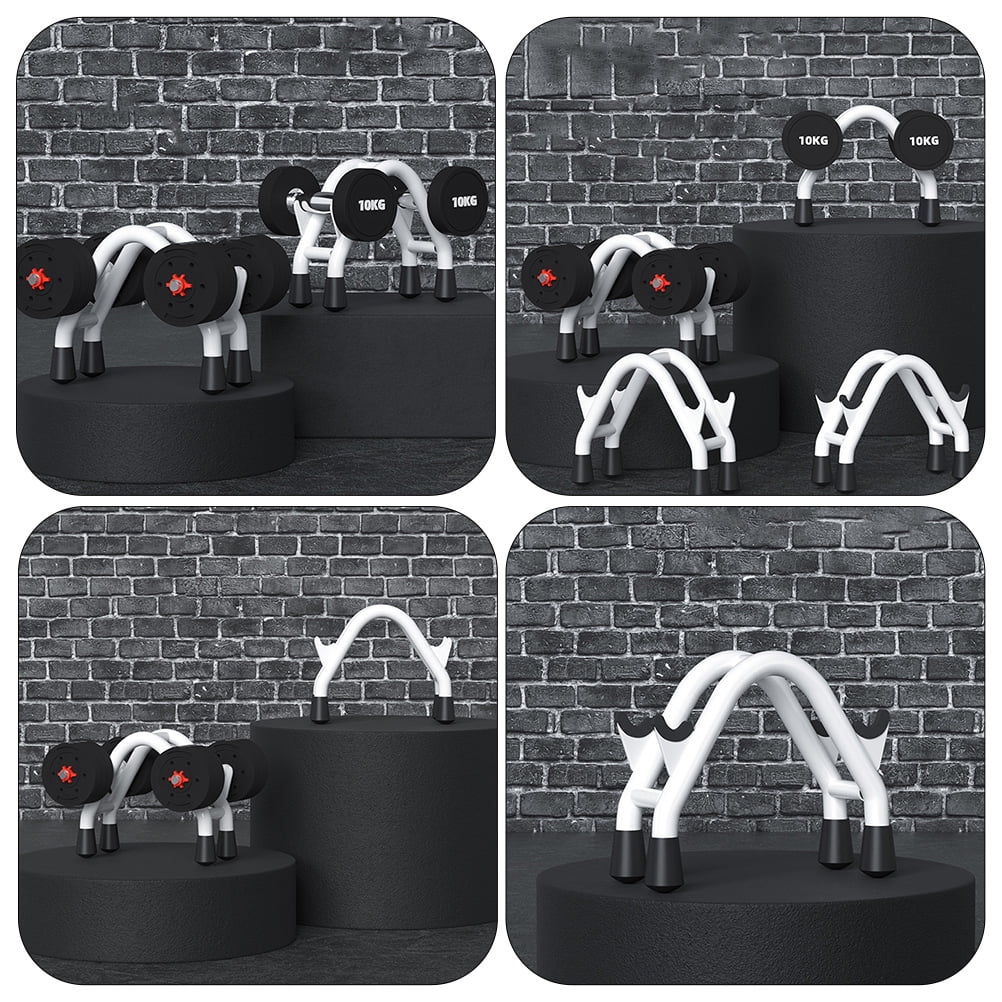 BESTOYARD Household Dumbbell Rack White Wear Resistant Storage Stand for Home Workout Equipment