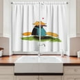 thumbnail image 2 of Ambesonne Fox Kitchen Curtains, Romantic Animals Hugging, 55"x39", Multicolor, 2 of 3