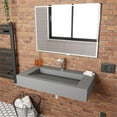 thumbnail image 4 of Pyramid 36" Solid Surface Bathroom Sink in Gray No Faucet Hole, 4 of 6