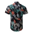 thumbnail image 3 of Camisa hawaiana para hombre, informal, holgada, playera, con solapa y botones Pompotops  oipoqjl44622, 3 of 3