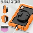 thumbnail image 6 of Allytech Heavy Duty Rugged Case for Lenovo Tab M9 2023, Adjustable Kickstand Case with Built-in Screen Protector, Anti-Drop Shockproof Full Body Protection Case for Lenovo Tab M9 - Orange, 6 of 6