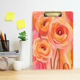thumbnail image 2 of FORMRS Acrylic Clipboard with Low Profile Clip Standard A4 Letter Size, 12.5" x 9", Pink Flowers, 2 of 8
