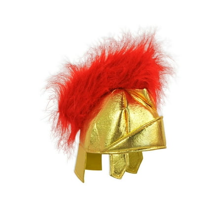 Pack of 6 Italian Holiday Red and Gold Roman Helmet Costume
