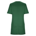 thumbnail image 5 of Summer Tops for Women Casual Short Sleeve Crewneck T Shirts with Pockets Solid Loose Fit Comfy Spring Blouses Tunics, 5 of 6