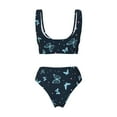 thumbnail image 5 of Daiia Beautiful Butterflies Women's Bikini Set Two Piece Swimsuit High Waisted Bikini Adjustable Straps Bikini Perfect for Beach, Pool, and Summer Vacation-Large, 5 of 9