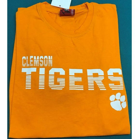 Brand New Athletics Clemson Diced Name Short-Sleeve Lightweight T-Shirt, 100% Cotton(Youth Small), Official Tigers Logo/Orange Color