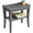 Gray, variant on Bamboo Shower Bench - Shower Stool with Storage Shelf, Non-Slip Bathroom Seat, Spa Decor Bath Bench, Foot Rest Shaving Stool for Shower, 17”x9”x17”