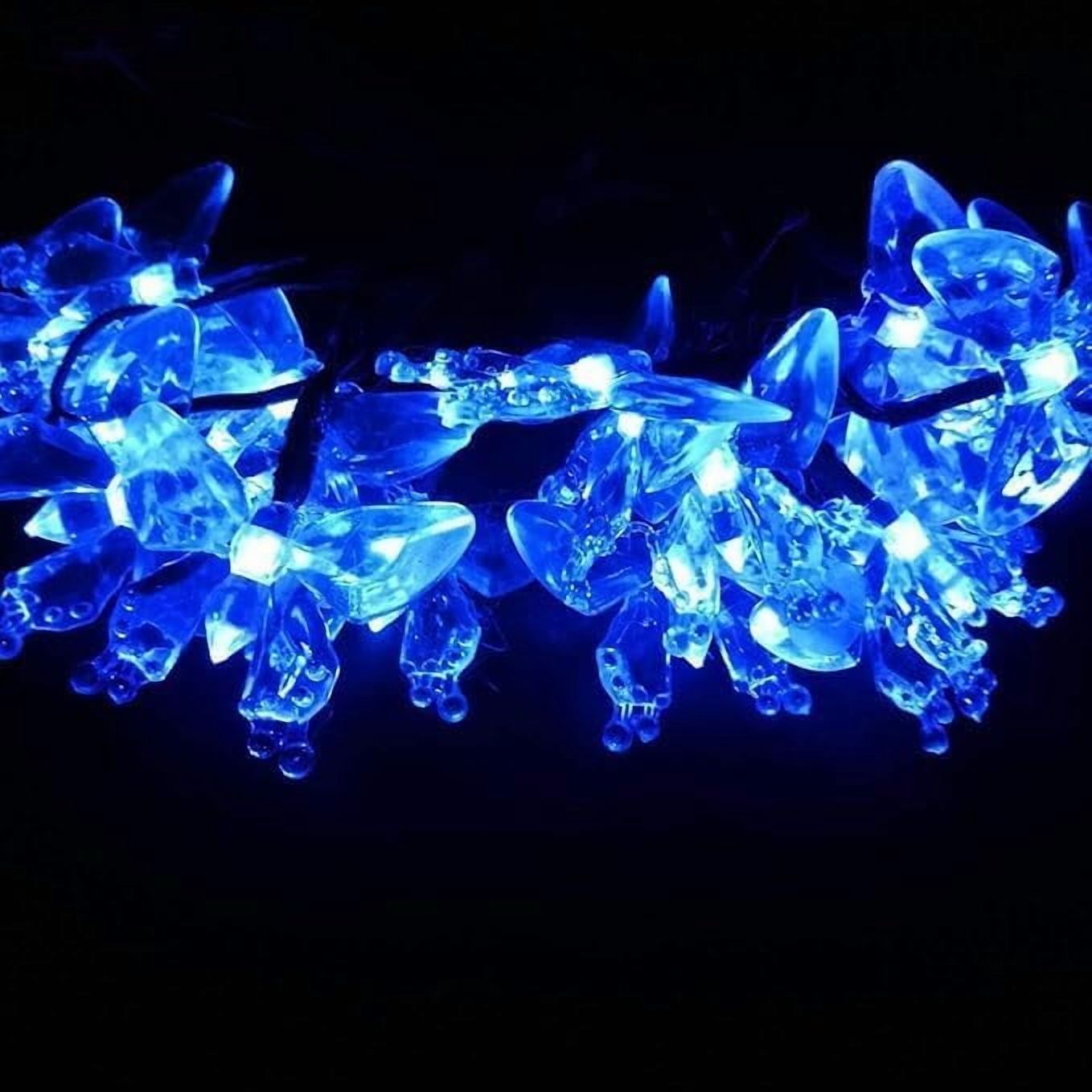 Huiyi Butterfly String Lights, 6.5m30LED Outdoor Solar Powered String Light 8Mode Indoor for Lighting for Lawn Patio Wedding Party Decor