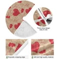 thumbnail image 2 of FMSHPON Valentine's Day Cute Flowers Love Heart Xmas Christmas Tree Skirt Stand Mat for Holiday Party Decoration Indoor Outdoor 36 inches, 2 of 6