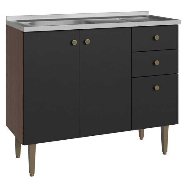 Alacena Gabinete Bajo Cocina Madesa Gourmet 105 Con Tarja 10