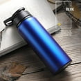 thumbnail image 2 of MOQIN Insulated Water Bottle 24oz with Handle and Flip Tops Lids Stainless Steel Water Bottle Push Button Lid Leak proof Portable for Cyclists, Runners, Hikers, Beach Goers, Picnics, Camping, 2 of 6