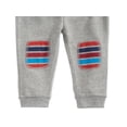 thumbnail image 3 of First Impressions Toddler Boy's Striped Patch Jogger Pants Gray Size 2T, 3 of 3