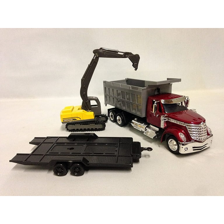 New Ray Toys International Lonestar, Dump Truck w/Excavator 1:43