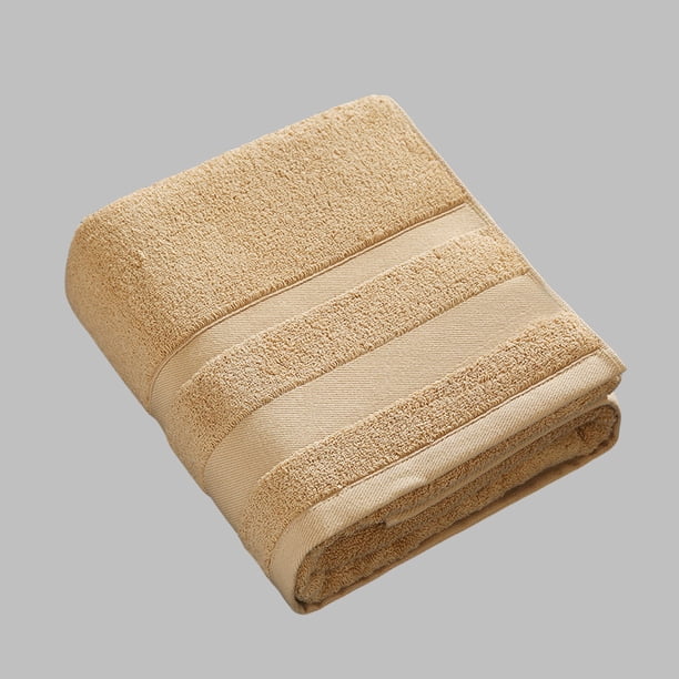 XmhyTop-A toallas de algodón supersuaves, ligeras y absorbentes para uso diario en el baño, estilo B, 34 x 74 cm, color caqui.